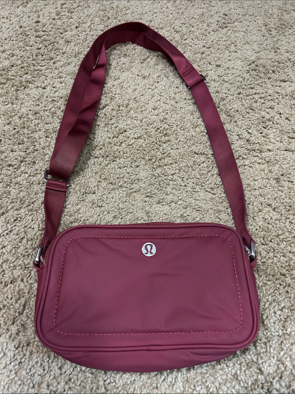 lululemon athletica Burgundy Adjustable Crossbody Bag